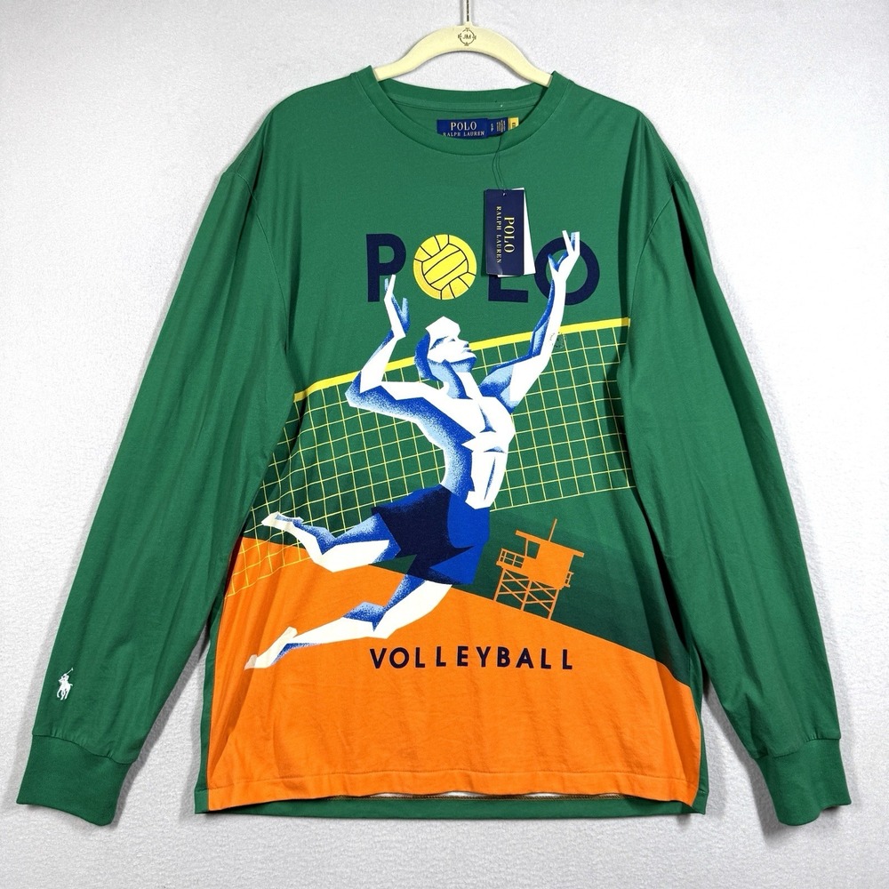 Polo Ralph Lauren Shirt Mens S Volleyball Classic Fit Jersey Graphic T-Shirt NWT